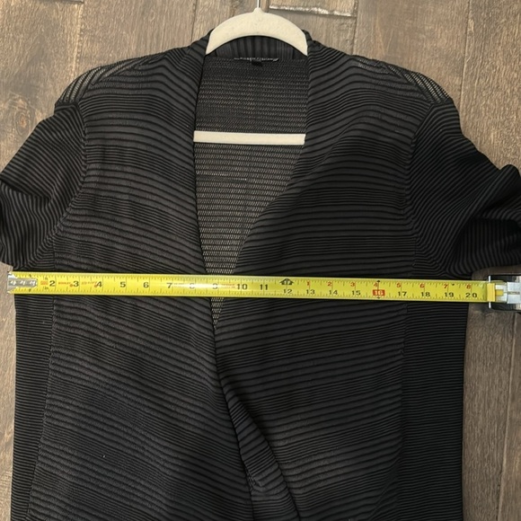 Eileen Fisher Silk Blend Open Weave Cardigan S | Lightweight Draped Gray Sweater - Picture 8 of 9